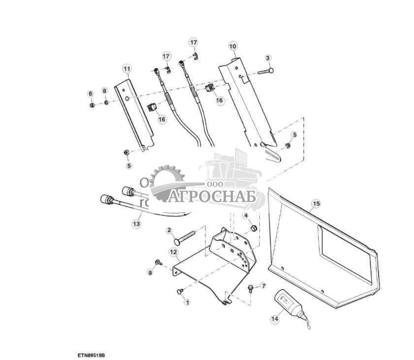 Детали крепления, многофункциональный рычаг, кабина 